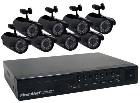 First Alert 8 Channel and 8 Camera Wired DVR Security System (DC8810-420)