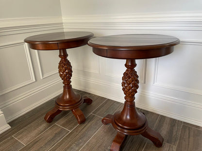 Pair of Round Corner Tables