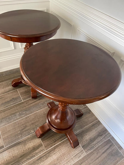 Pair of Round Corner Tables