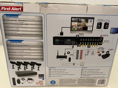 First Alert 8 Channel and 8 Camera Wired DVR Security System (DC8810-420)