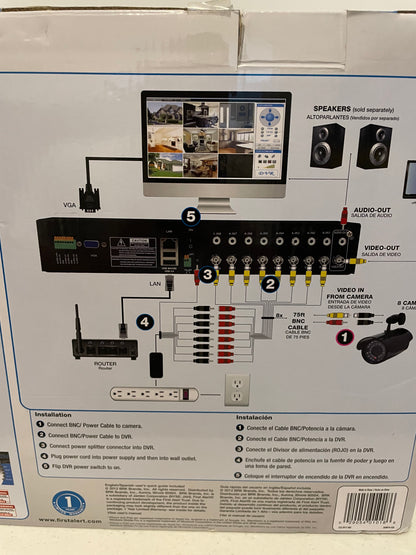 First Alert 8 Channel and 8 Camera Wired DVR Security System (DC8810-420)