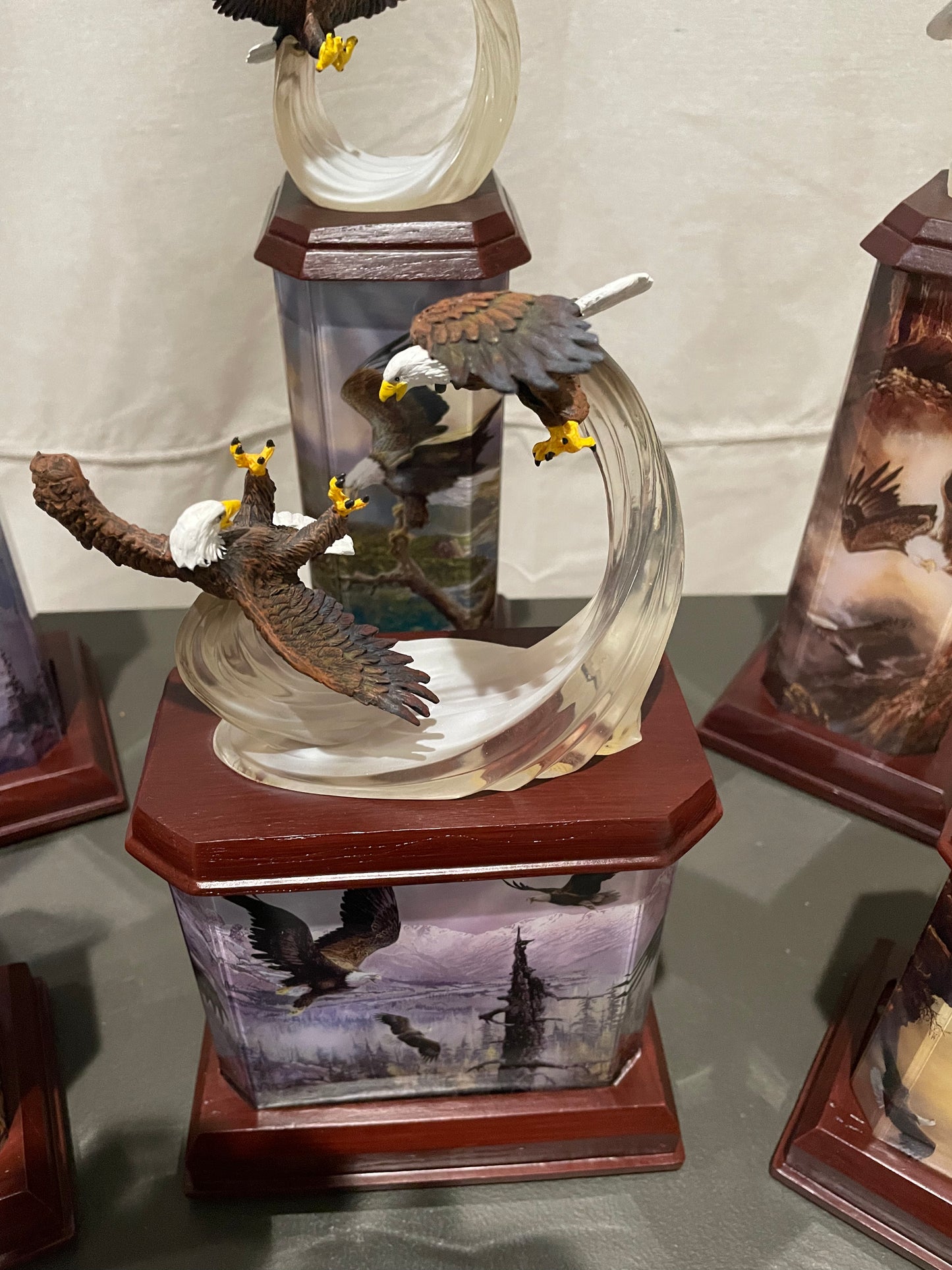 Ted Blaylock Eagle Art Lighted Tabletop Sculpture Collection