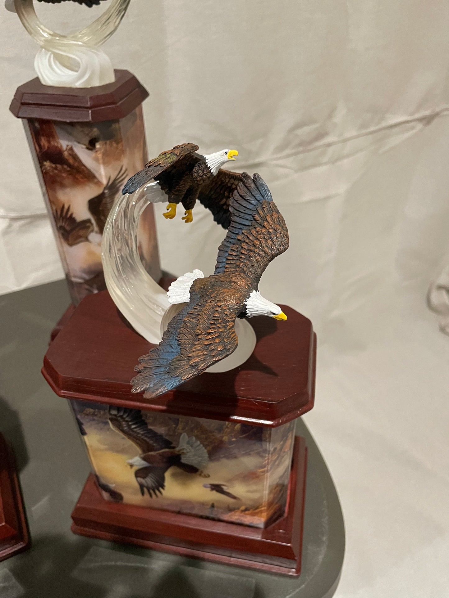 Ted Blaylock Eagle Art Lighted Tabletop Sculpture Collection