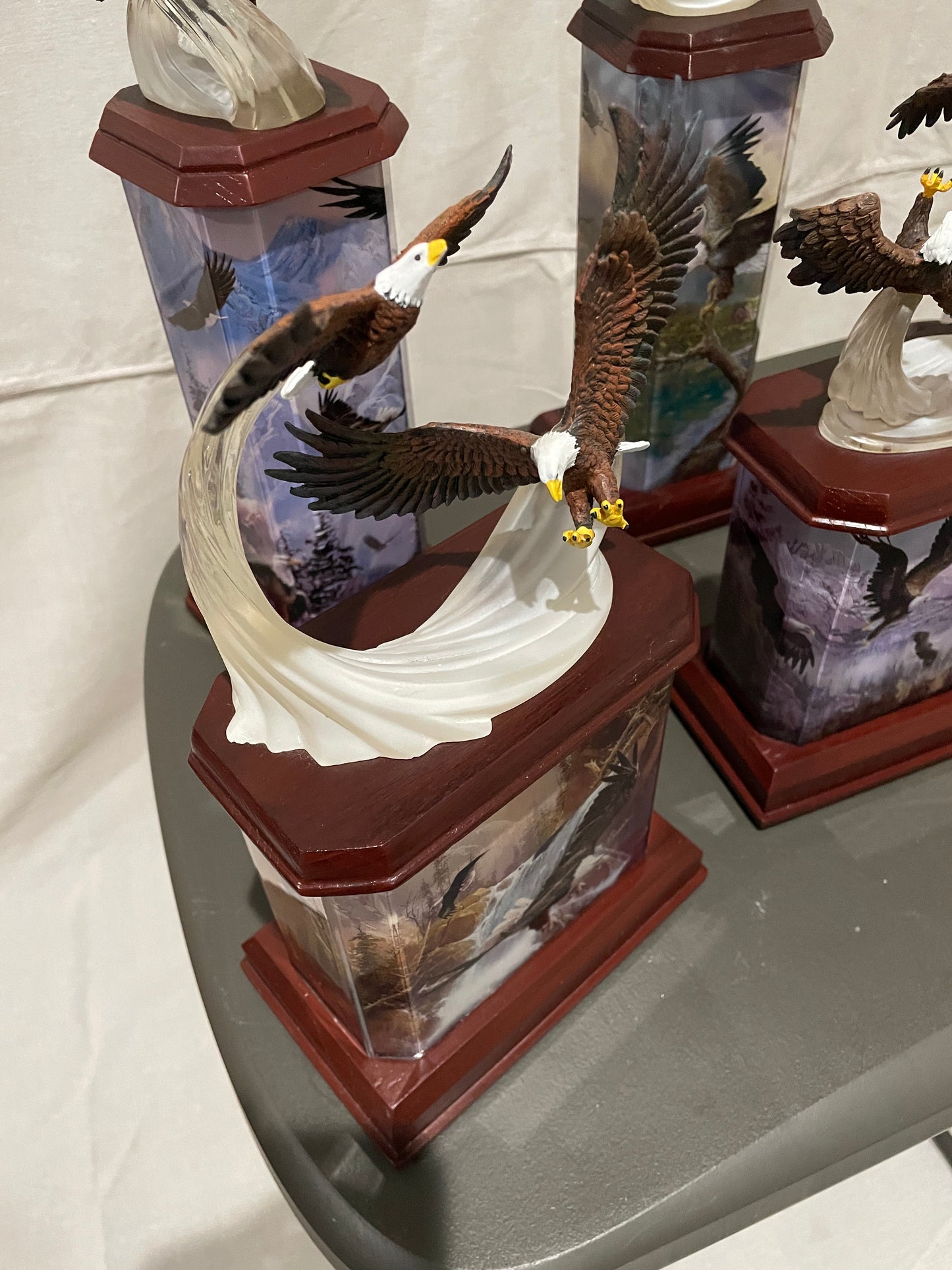 Ted Blaylock Eagle Art Lighted Tabletop Sculpture Collection