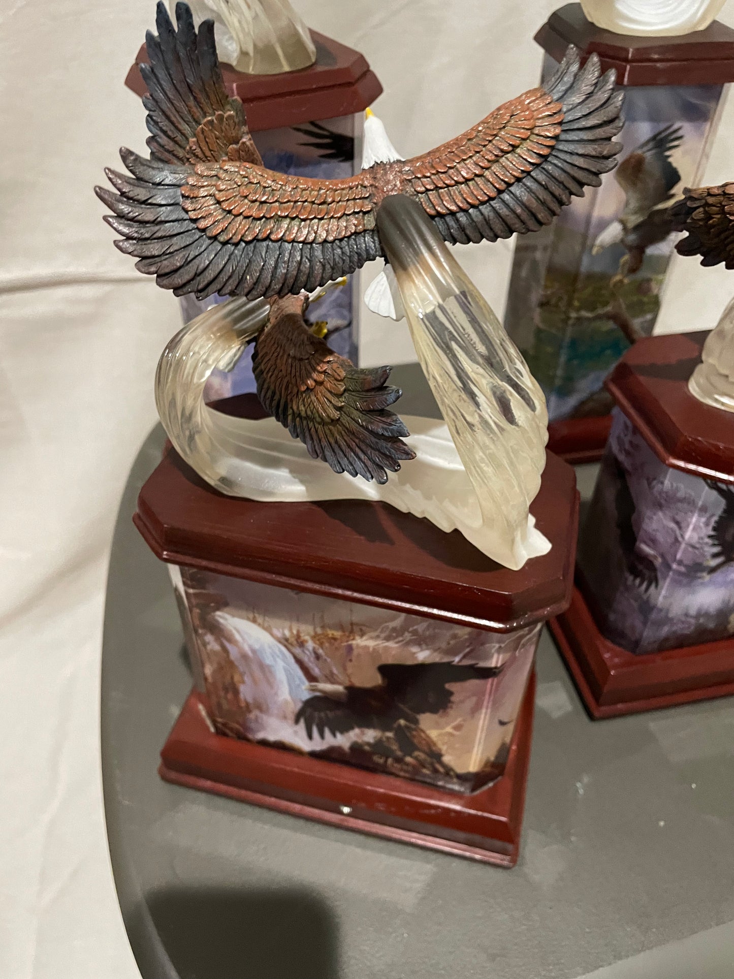 Ted Blaylock Eagle Art Lighted Tabletop Sculpture Collection