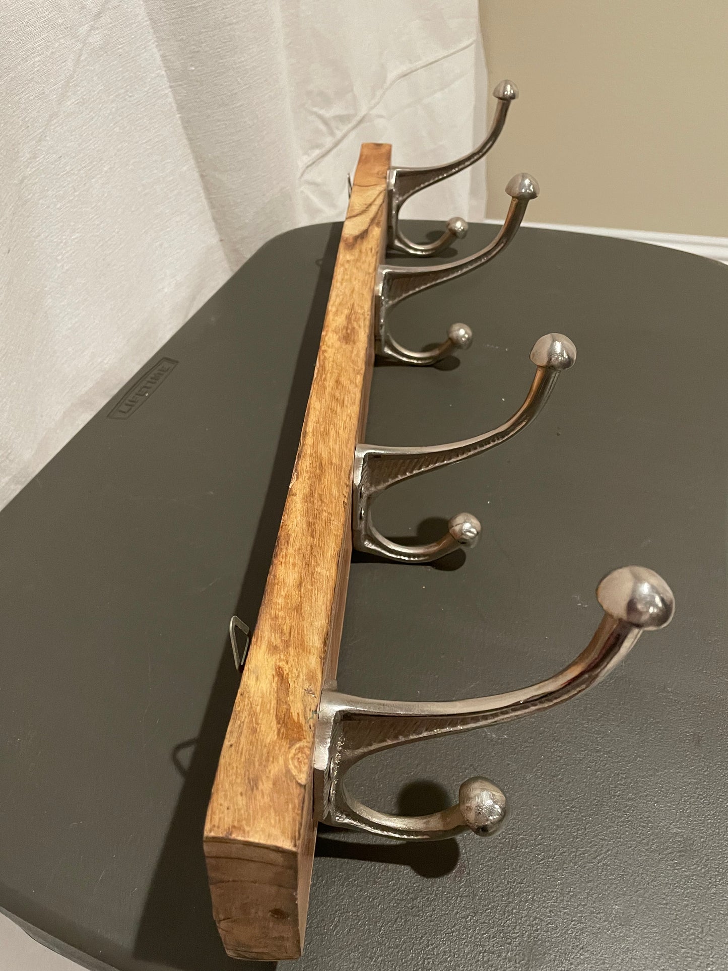 Natural Rustic Wood Coat Rack