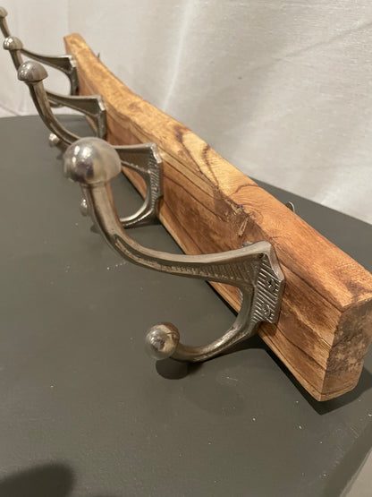 Natural Rustic Wood Coat Rack