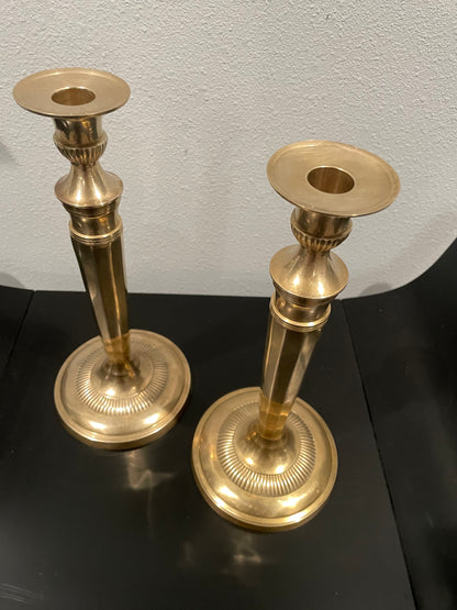 Antique Mottahedeh Brass Candlesticks