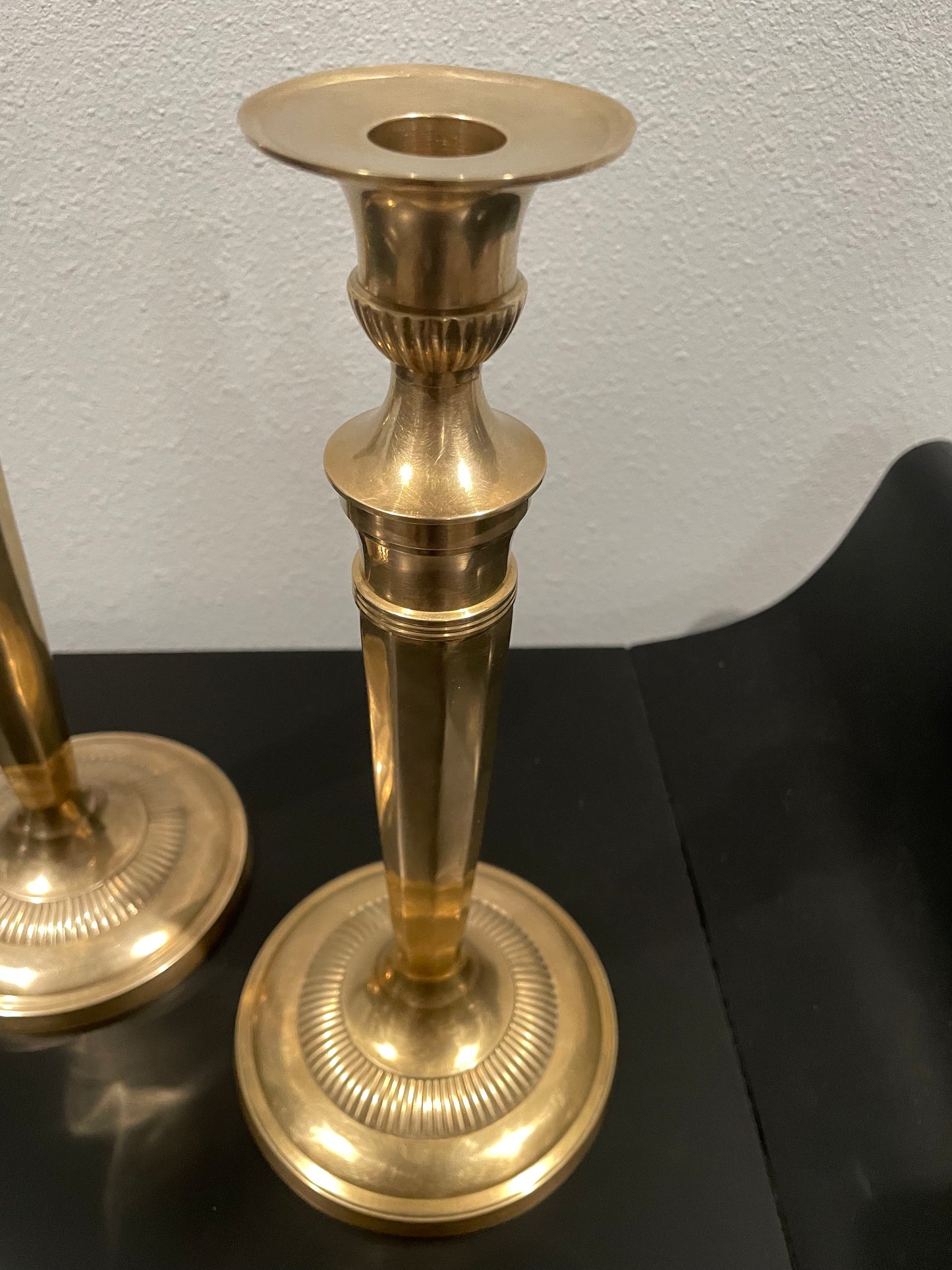 Antique Mottahedeh Brass Candlesticks