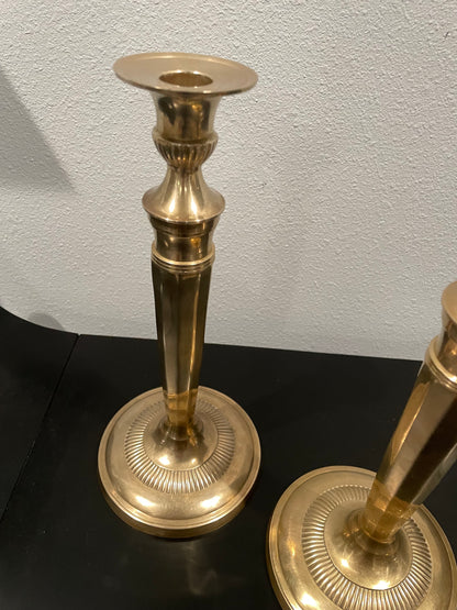 Antique Mottahedeh Brass Candlesticks